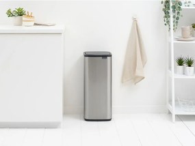 Cestino per la spazzatura color argento opaco in acciaio touch 30 l Bo Touch – Brabantia