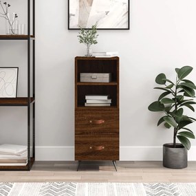 Credenza Rovere Marrone 34,5x34x90 Cm İn Legno Multistrato /