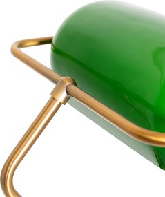 Lampada da terra Smart Banker bronzo con vetro verde incl. WiFi A60