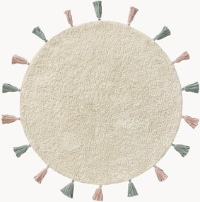 Tappeto rotondo in cotone fatto a mano Malu