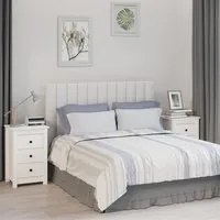 Comodini 2 pz Bianca 40x35x61,5 cm in Legno Massello di Pino cod mxl 52553