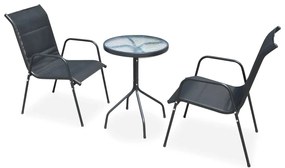 Set Da Bistrot 3 Pz İn Acciaio Nero /