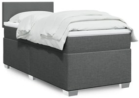Giroletto A Molle Con Materasso Grigio Scuro 90x190 Cm Tessuto /