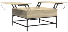 Tavolino Salotto Rovere Sonoma 80x80x45 cm Multistrato Metallo