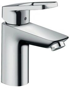 Rubinetto per lavabo a canna media Logis Loop 100 Coolstart cromato lucido HANSGROHE H 17 cm