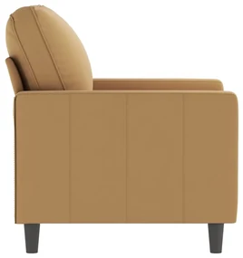 Poltrona marrone 60 cm velluto