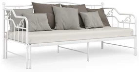 Telaio divano letto estraibile bianco in metallo 90x200 cm