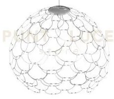 Lamoi lampadario a sospensione piccola cromo d.40cm 2700k 5468lm 49...