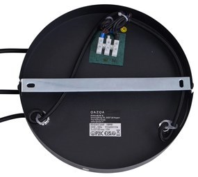 Lampada a sospensione moderna nera con vetro fumé 3 luci - Dame