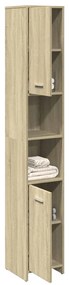Mobile Da Bagno Rovere Sonoma 30x30x183,5 Cm Legno Tecnico /