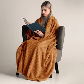 Coperta in microfibra arancione scuro, 220 x 240 cm Henry - DecoKing