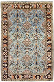 Ghom Tappeto 210x140 Blu (Iran) Annodato A Mano