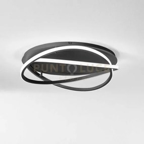 Atia p/m - lampadario a soffitto nero a led 3000k 2600lm 50w in all...