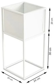 Portafiori 50x24 cm bianco