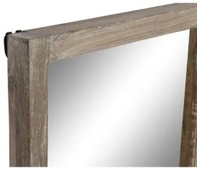 Specchio da parete Home ESPRIT Naturale Teca Legno Riciclato Alpino Finestra 80 x 4 x 120 cm