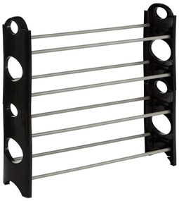 Scarpiera in metallo nera e argento Tavia - Premier Housewares