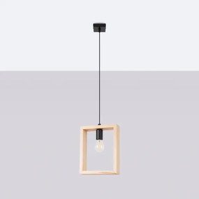 Sollux SL.1310 - Lampadario a sospensione con filo ARIES 1xE27/15W/230V faggio/beige