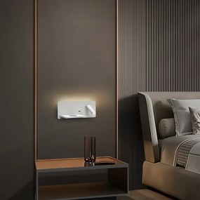 Immax 08286L-LED Applique con ripiano, USB e ricarica wireless LED/3W/230V + LED/3W