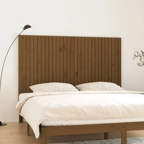 Testiera Da Parete Ambra 185x3x110 Cm İn Legno Massello Di Pino /