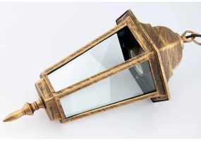 Lampadario su catena da esterno 1xE27/60W/230V dorato IP44