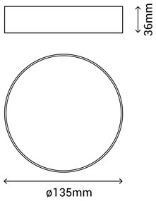 Lampada da soffitto bianca , ø 13,5 cm Rond - SULION