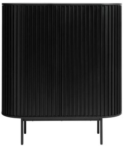 Mobile nero in rovere 125x110 cm Siena - Unique Furniture