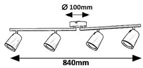 Rabalux 5048 - Luce Spot a LED SOLANGE 4xLED/6W/230V