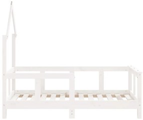 Giroletto per bambini bianco 70x140cm in legno massello di pino