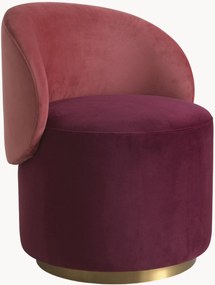 Sedia girevole in velluto Greer