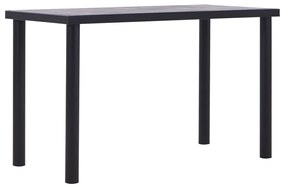 Tavolo Da Pranzo Nero E Grigio Cemento 120x60x75 Cm İn Mdf /