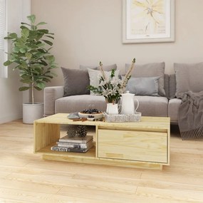 Tavolino Da Salotto 110x50x33,5 Cm İn Legno Massello Di Pino /