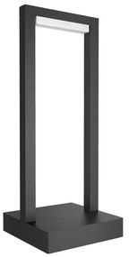 Lampada da Tavolo Ricaricabile 2.2W IP54 CCT Serie VELA - Nera