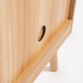 Comodino Spai con luce - Legno naturale