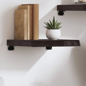 Ripiano Marrone Scuro 40x40x(2-6) Cm Massello Rovere Trattato /