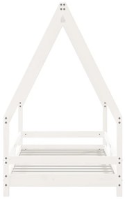 Giroletto per bambini bianco 80x160cm in legno massello di pino