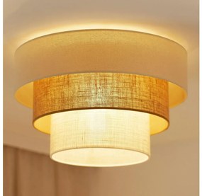 Brilagi-Plafoniera DENVER LUNETA 1xE27/15W/230V diametro 45 beige/marrone/color crema