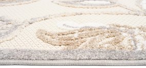 Tappeto per patio color crema con motivo floreale Larghezza: 80 cm | Lunghezza: 200 cm