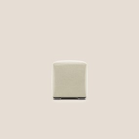 Cube pouf in microfibra smacchiabile T11 panna