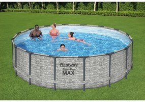 Piscina fuori terra tubolare BESTWAY Max 5619E grigio H 1.22 x ⌀ 4.88 m