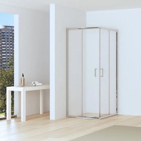 Kamalu - Box doccia 70x100 altezza 170cm vetro anticalcare trasparente | CHIARA EDGE-Q