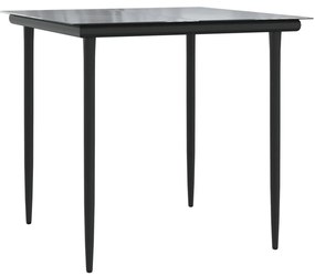 Set da pranzo da giardino 5pz con cuscini in polyrattan marrone