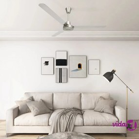 vidaXL Ventilatore da Soffitto 142 cm Argento
