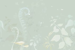 Carta da parati autoadesiva – Natura morta vegetale astratta in verde