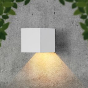 Lampada da parete solare a LED con sensore, 9W/5V, IP65, 2600 mAh, bianca