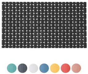 Tappetino antiscivolo doccia nero 40x73 cm in plastica Spring