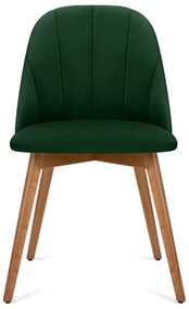 Sedia da pranzo BAKERI 86x48 cm verde scuro/faggio