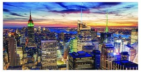 Stampa su tela New York skyline sunset, multicolore 140 x 70 cm