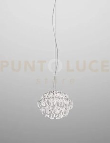 Giogali sospensione 35 bianco e cromo lucido 1 luce attacco e27 in ...