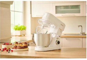 Sencor - Robot da cucina con ciotola in acciaio inox, 1000 W/230 V, bianco