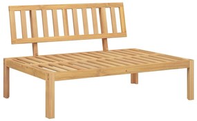 Set divano pallet da giardino 3 pz in legno massello di acacia